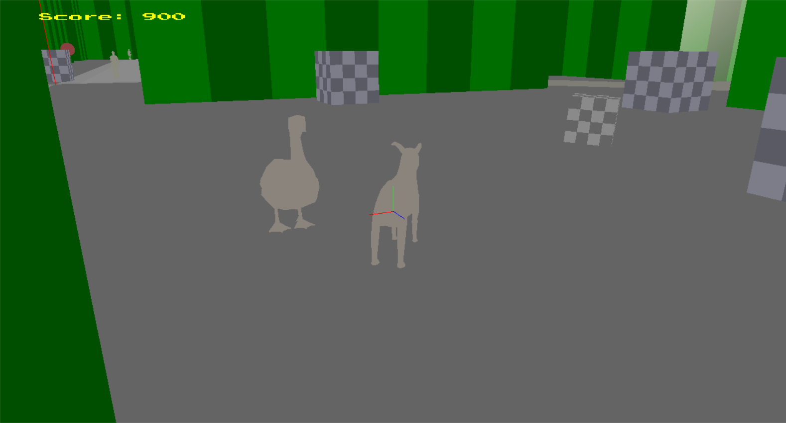 Image of the enemy (goose) attacking the player.